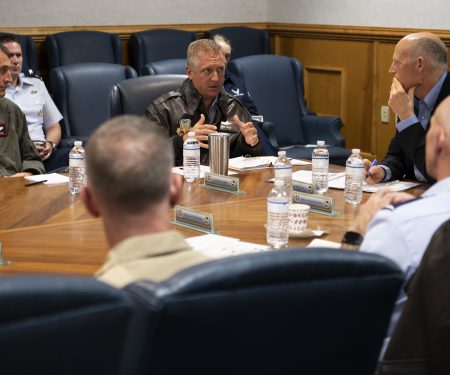 Florida Senator Rick Scott visits Tyndall Air Force Base