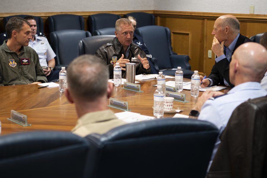 Florida Senator Rick Scott visits Tyndall Air Force Base