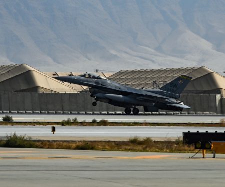 F-16 Arrives at Bagram Airfield, Afghanistan