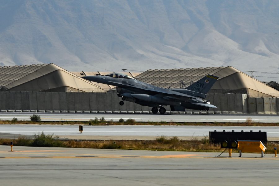 F-16 Arrives at Bagram Airfield, Afghanistan