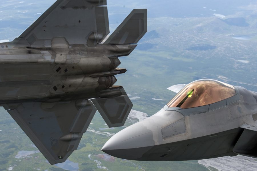 F-22 and F-16 Joint Pacific Alaska Range Complex Flight