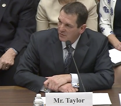Rick Taylor, president of facility operations, renovations, and construction at Balfour Beatty Communities, testifies at a House Armed Services readiness subcommittee hearing Dec. 5, 2019. YouTube screenshot.