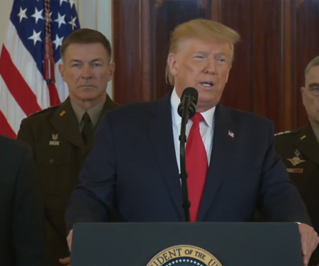 Trump Addresses Public After Al-Asad Attack