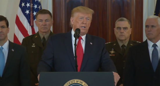 Trump Addresses Public After Al-Asad Attack