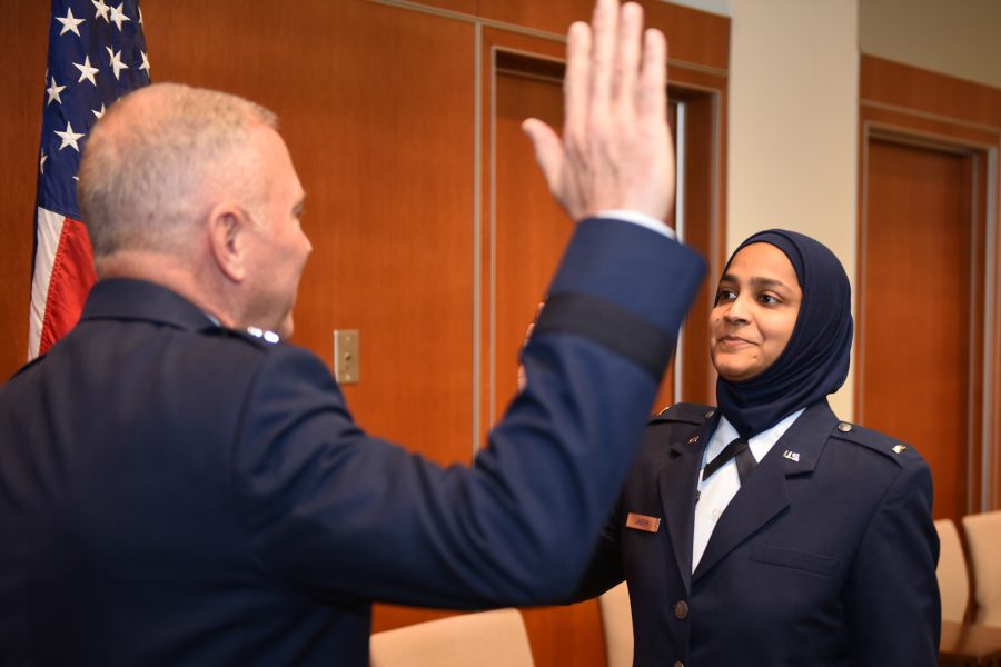 Air Force commissions first female Muslim chaplain
