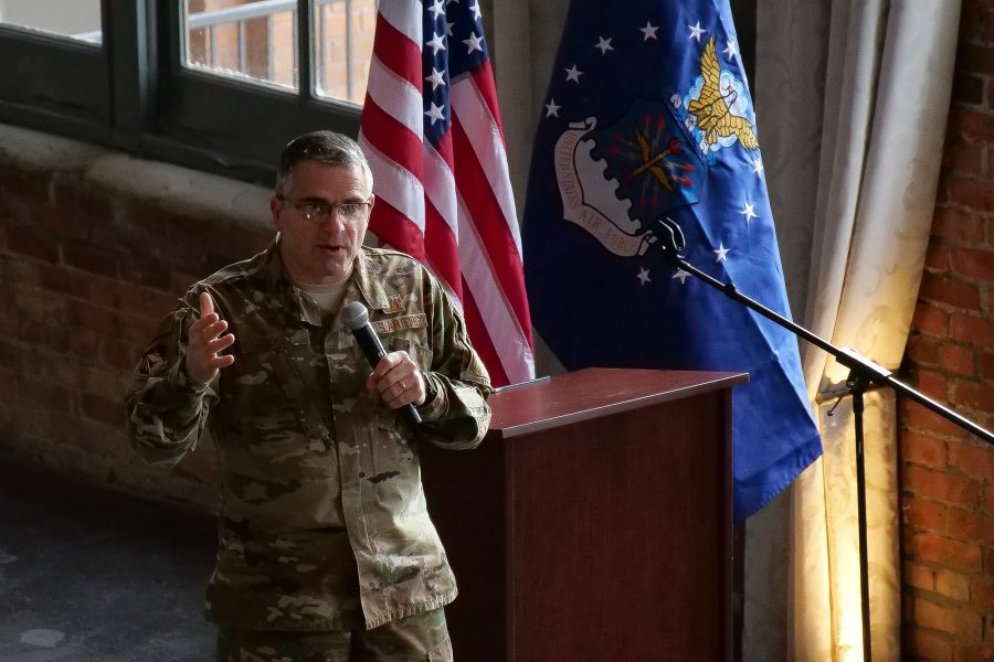 Maj Gen. William Cooley addresses SBIR Pitch Day