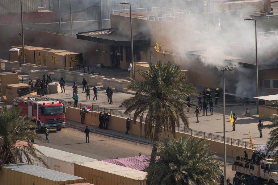 US Army Soldiers protect the US Embassy Compound, Baghdad