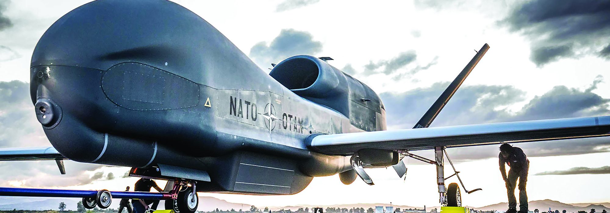 First NATO AGS remotely piloted aircraft ferries to Main Operating Base in Italy