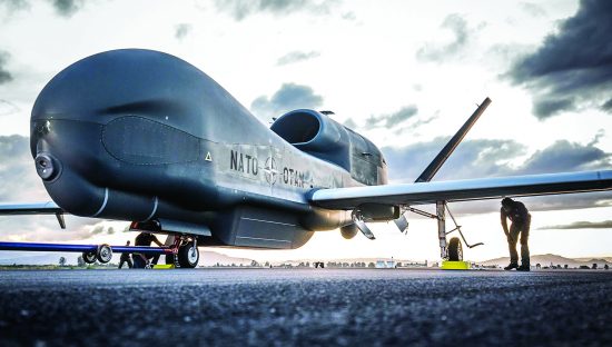 First NATO AGS remotely piloted aircraft ferries to Main Operating Base in Italy