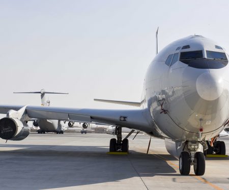JSTARS return to Al Udeid Air Base
