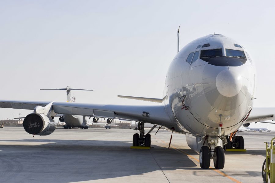 JSTARS return to Al Udeid Air Base