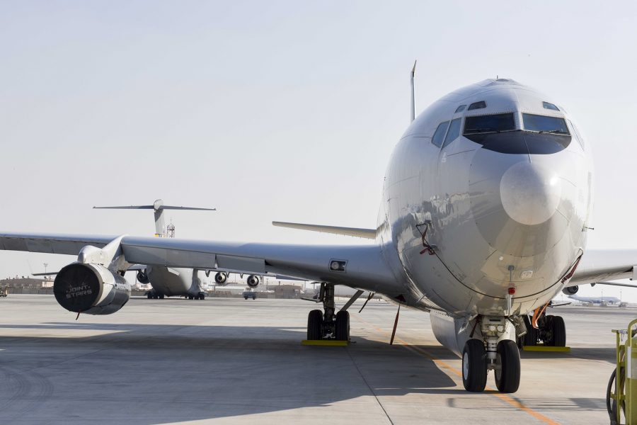 JSTARS return to Al Udeid Air Base