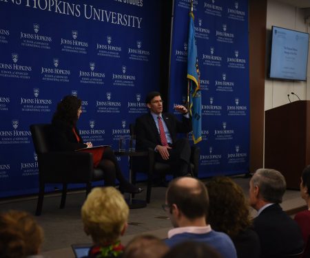 Mark Esper at Johns Hopkins SAIS