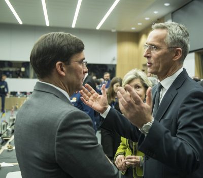 Defense Secretary Mark Esper and NATO Secretary General Jens Stoltenberg
