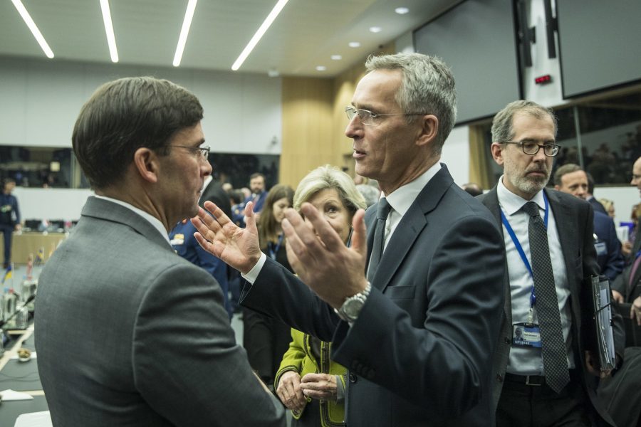 Defense Secretary Mark Esper and NATO Secretary General Jens Stoltenberg