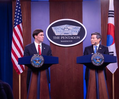 SecDef Esper and ROK Defense Minister Kyeong-doo Host Joint Press Conference