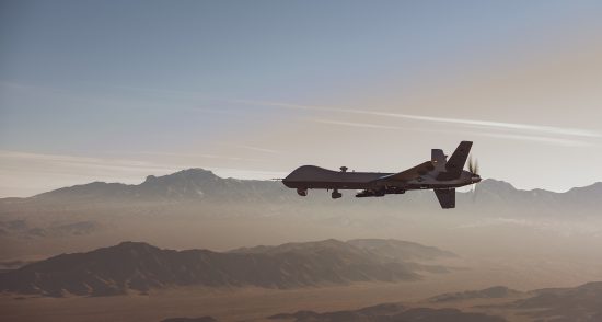 MQ-9 Reaper in flight over the NTTR