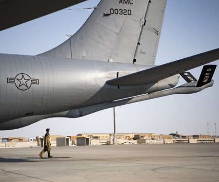 Deployed low-light KC-135 refueling mission
