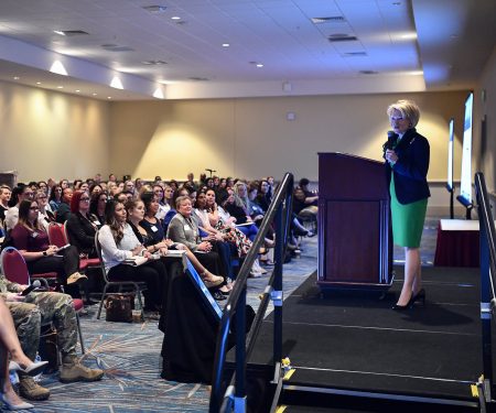 Dawn Goldfein at Key Spouse conference