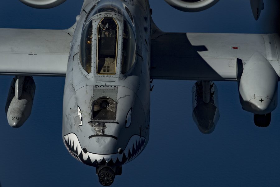 Deployed KC-10 refuels A-10s