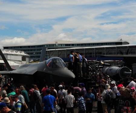 U.S. forces demonstrate airpower at Farnborough International Air Show
