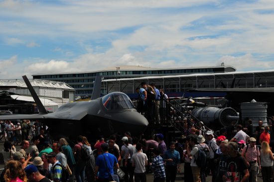 U.S. forces demonstrate airpower at Farnborough International Air Show