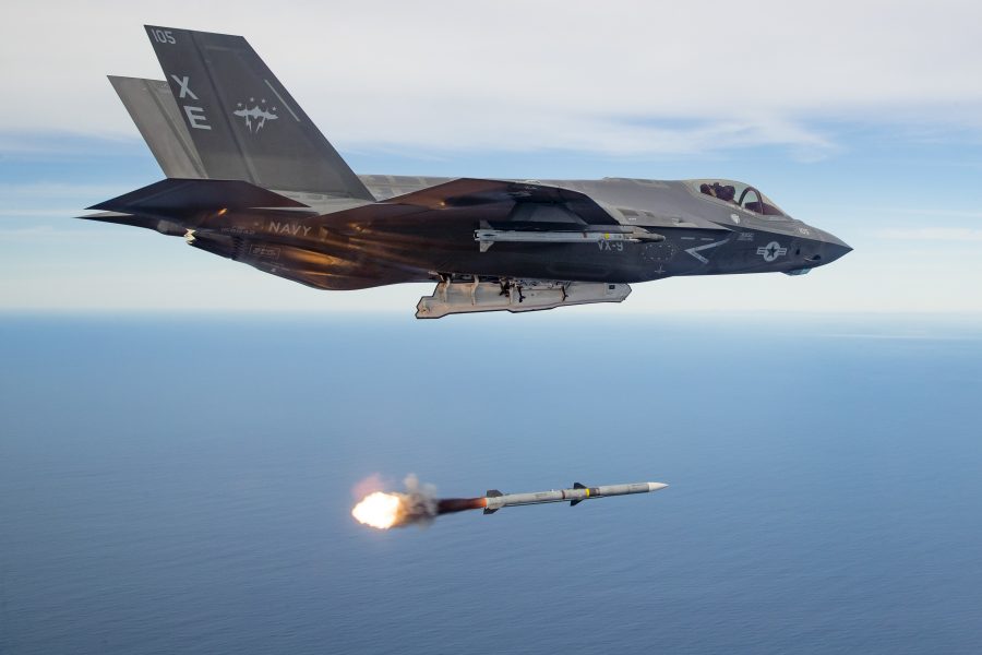 F-35C Conducts 1st Operational Test of Live-fire AIM-120 Missile