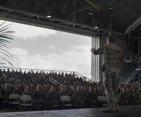 Sky Warriors host CSAF at Hickam Airfield