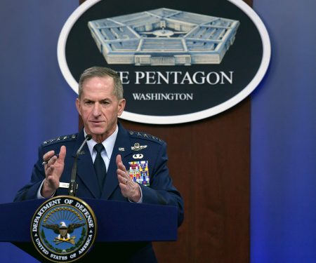 Air Force Chief of Staff Gen. David L. Goldfein conducts COVID-19 press briefing