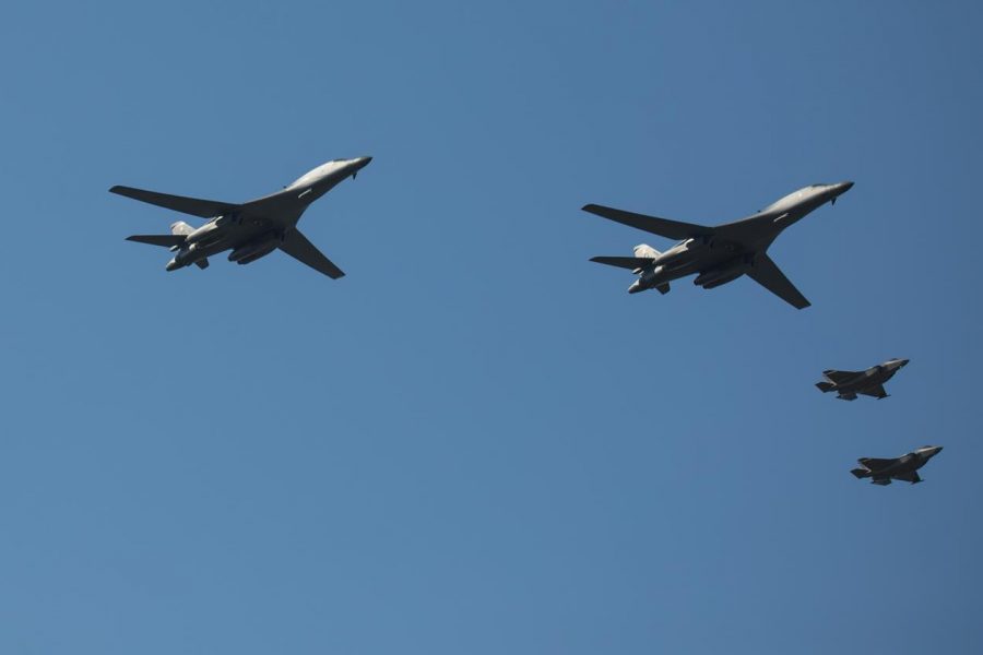 B-1s integrate with Norwegian F-35s