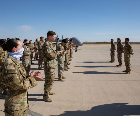 Purple Heart medals presented to Soldiers of the 34th Expeditionary Combat Aviation Brigade