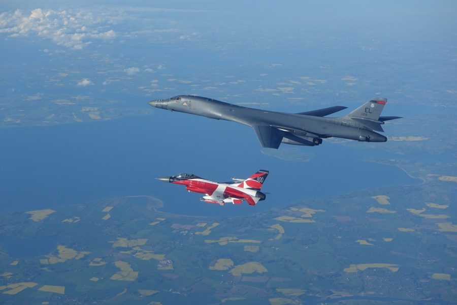 B-1 conducts training with Danish F-16 during BTF Europe