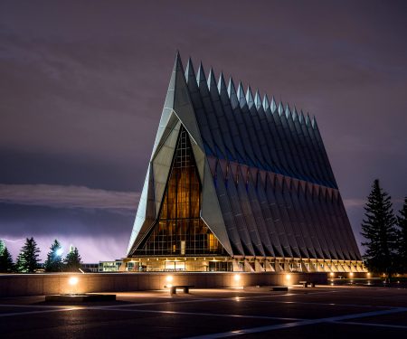 U.S. Air Force Academy Cadet Chapel Lightning Scenic