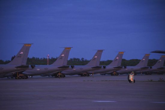KC-135 Tails at Dusk