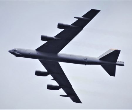 B-52 trains with Danish Navy
