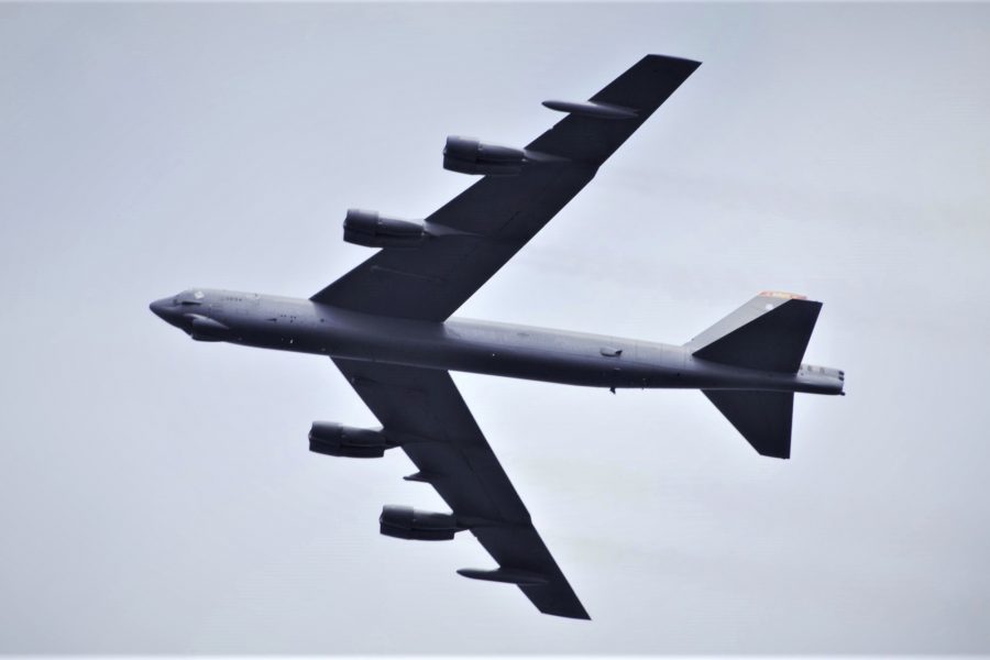 B-52 trains with Danish Navy