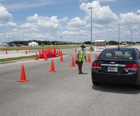 Lackland AFB COVID-19 drive through screening