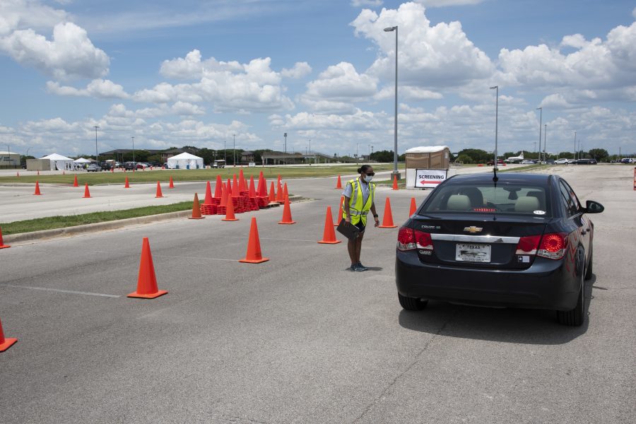 Lackland AFB COVID-19 drive through screening