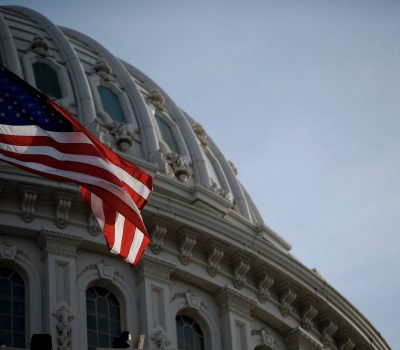 U.S. Capitol with Flag