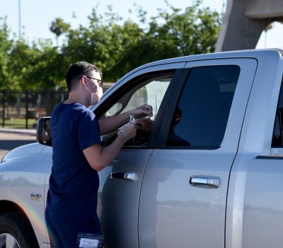 Arizona healthcare workers conduct COVID-19 testing