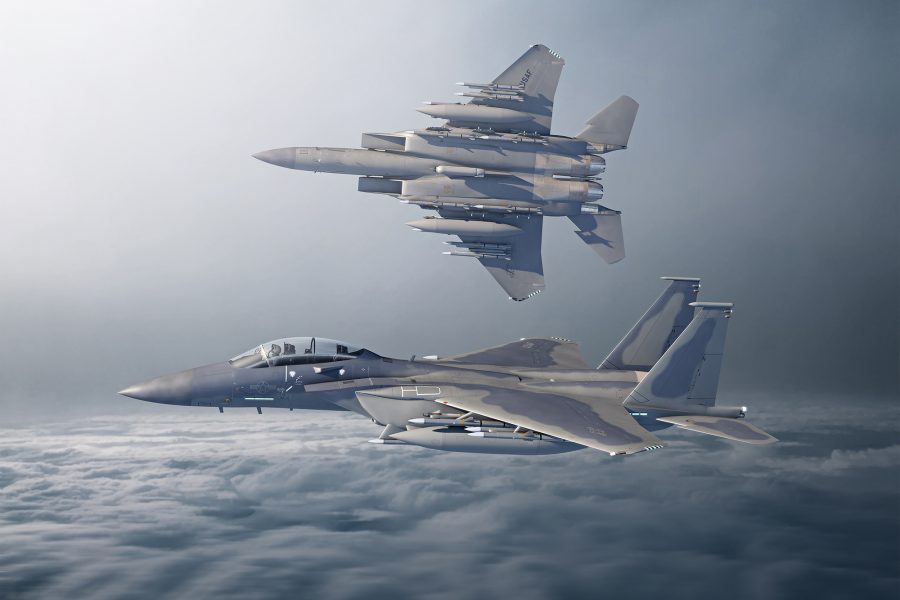 F-15EX Two Ship hard bank