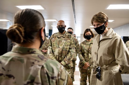 Air Force top officials visit JBSA missions for first combined trip