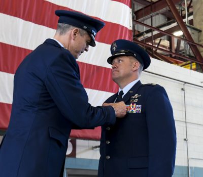 19th Air Force Commander bestows Bronze Star Medal and Distinguished Flying Cross to recipients