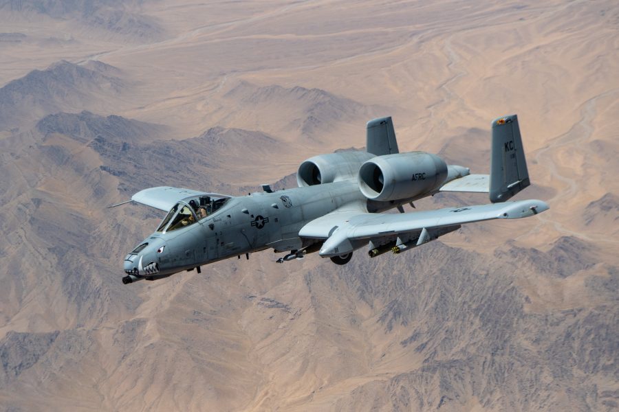 KC-135 refuels A-10s over Afghanistan