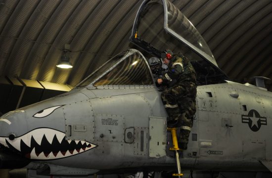 Airmen prepare A10s for flight