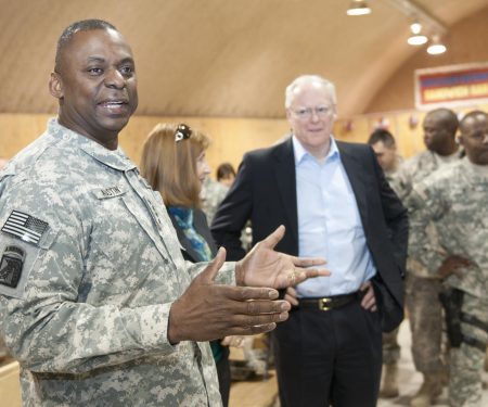 Gen. Lloyd J. Austin III visits soldiers for the holiday