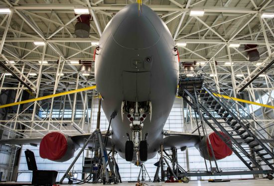 22nd MXS Airmen perform KC-46 gear swing