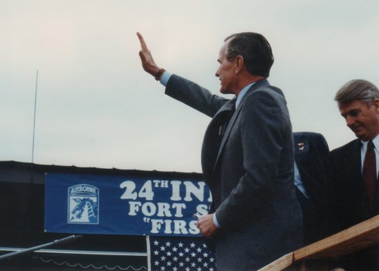 President George H.W. Bush at Fort Stewart