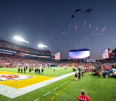 Bomber trifecta perform flyover at Super Bowl LV