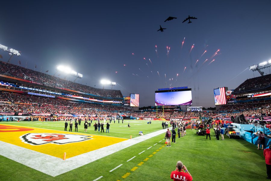 Bomber trifecta perform flyover at Super Bowl LV